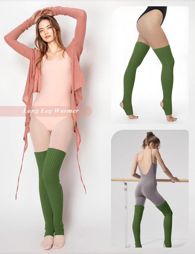 v28 Long Leg Warmer, Women’s Men 80s Party Ribbed Knit Dance Sports - Image 4